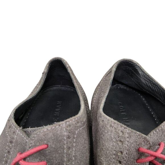 Cole Haan Shoes Mens 9 Oxford Wingtip Professional Formal Leather Classic Gray - Picture 14 of 16
